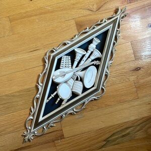 Vintage MCM Diamond Wall Decor